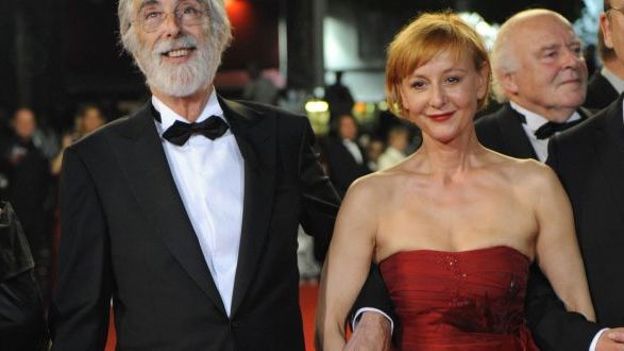 Michael Haneke et Susanne Lothar à Cannes en 2009