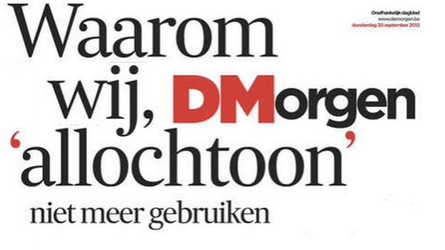 Le quotidien De Morgen n'utilisera plus le mot "allochtoon"