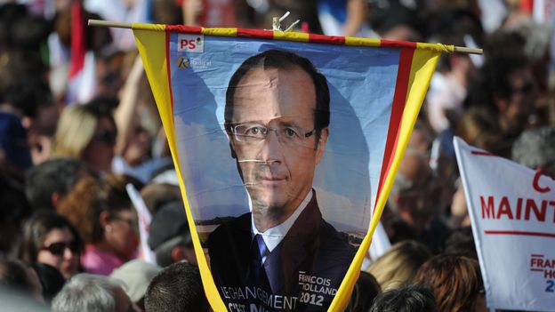 Lors d'un meeting de François Hollande