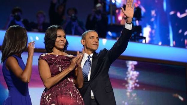Malia, Michelle et Barack Obama