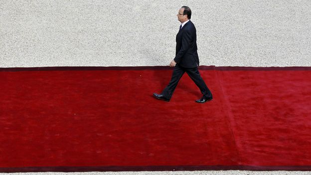 François Hollande arrive à l'Elysée.