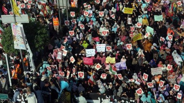 Manifestation à Lahore, au Pakistan
