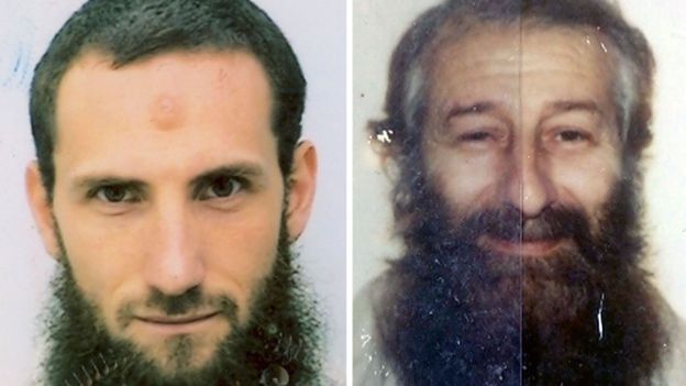 Raphael Gendro et Bassam Ayachi, sur des photographies de la police italienne, en 2009