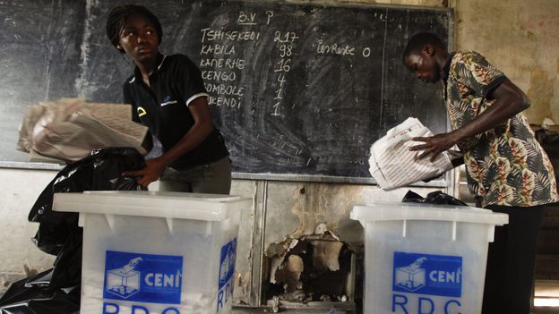 Lors des élections en RDC