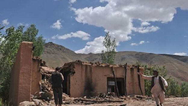 Village de la province de Wardak après une attaque de nomades en juillet dernier 
