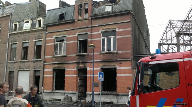 L'immeuble incendié