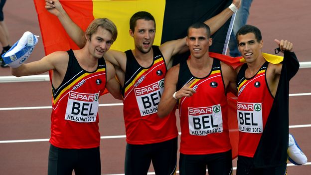 La Belgique championne d'Europe du 4x400m La Belgique championne d'Europe du 4x400m