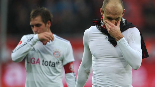 Les joueurs du Bayern tête basse