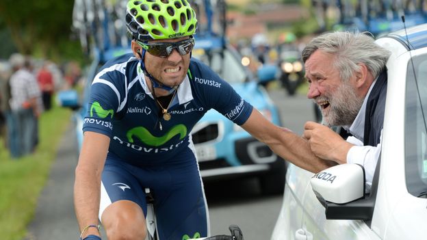 Valverde et ses sept équipiers au sol Valverde et ses sept équipiers au sol