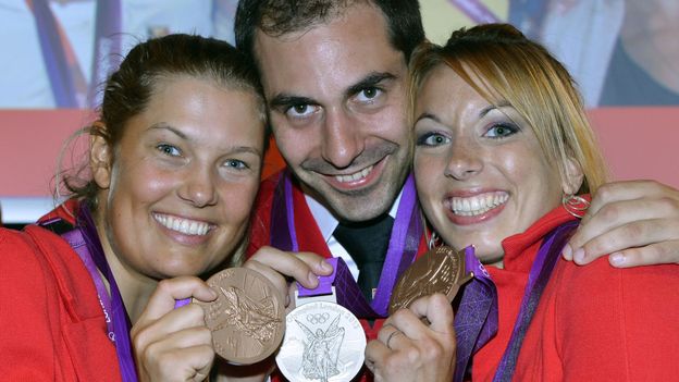 Evi Van Acker, Lionel Cox et Charline Van Snick (de gauche à droite) : les trois médaillés belges des JO de Londres