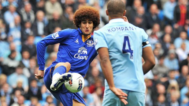 Marouane Fellaini et Vincent Kompany