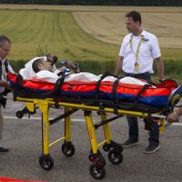 Wouter Poels emmené à l'hopital