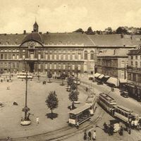 Liège, le Palais de Justice et la Place Saint-Lambert.
