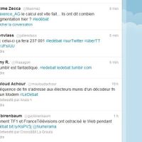Le hashtag (mot-clef) #ledébat a été très populaire sur Twitter. Le débat a suscité 237 000 messages sur Twitter