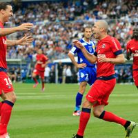 Ibrahimovic à la fête avec ses équipiers