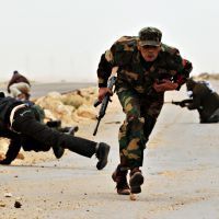 Rebelles libyens près de Ras Lanouf