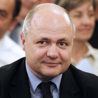 Bruno Le Roux, président du groupe socialiste à l'Assemblée nationale en France