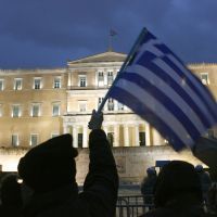 Protestations devant le Parlement à Athènes