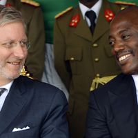Le Prince Philippe, avec le président de la RDC Joseph Kabila, le 2 juillet 2012